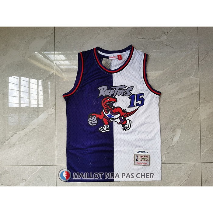 Maillot Tornto Raptors Vince Carter NO 15 Split Edition Volet Blanc